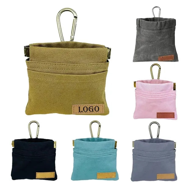 5" Portable Canvas Pet Treat Pouch