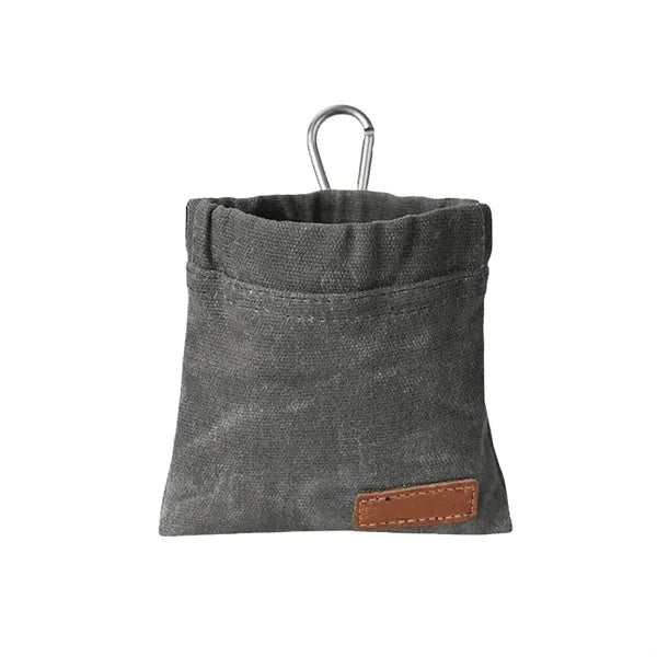 5" Portable Canvas Pet Treat Pouch