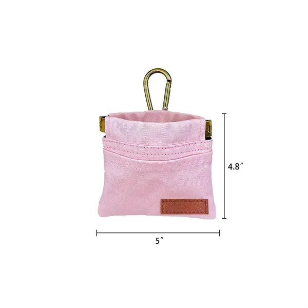 5" Portable Canvas Pet Treat Pouch
