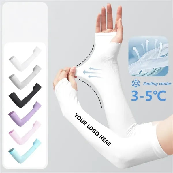 Logo Cooling Arm Sleeves, UV Protection Sleeves