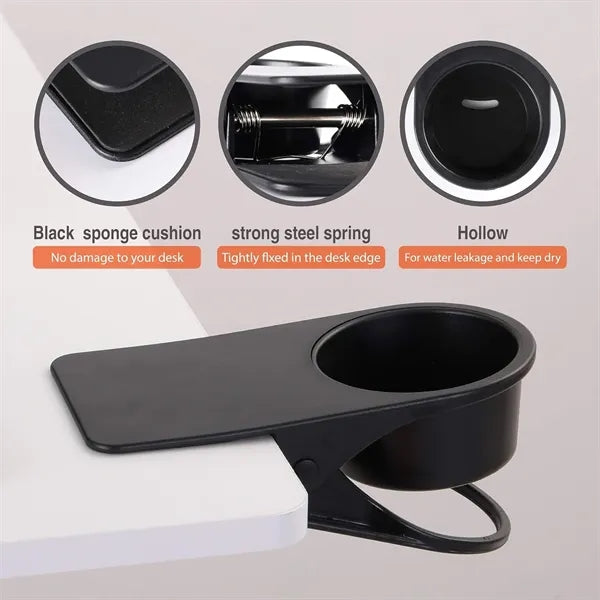 Logo Plastic Desk Table Edge Water Cup Holder Clip