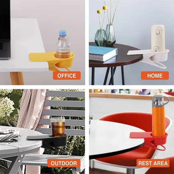 Logo Plastic Desk Table Edge Water Cup Holder Clip
