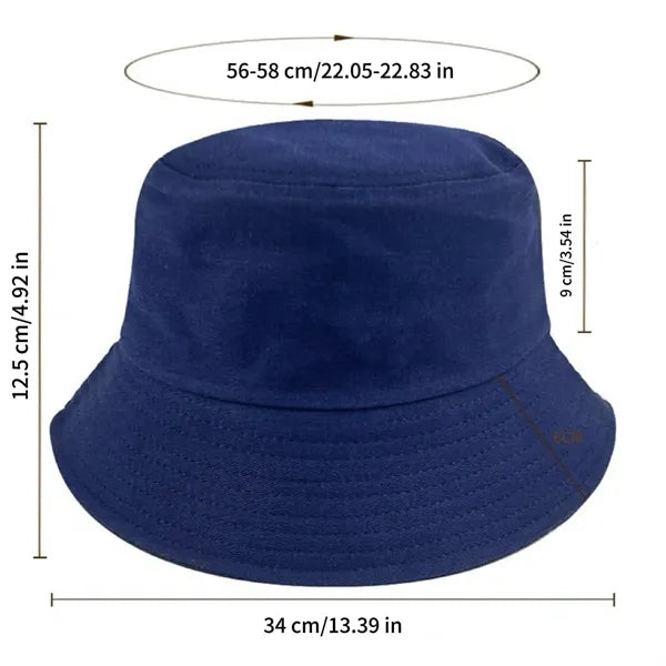 Cotton Unisex Beach Bucket Hats