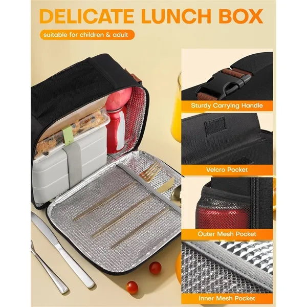 Insulated Lunch Bag with Mutiple Pockets
