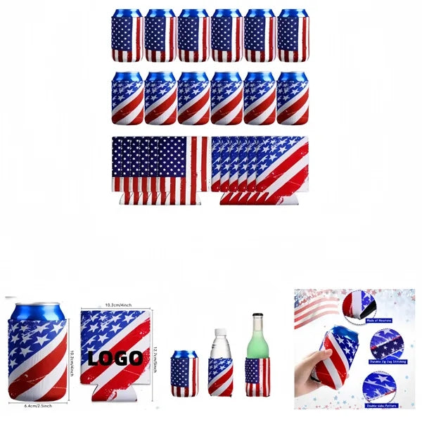 Neoprene Flag Can Coolers