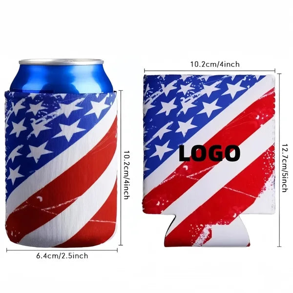 Neoprene Flag Can Coolers