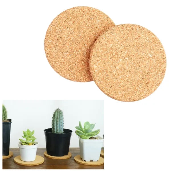3.9"Lx0.39"H Round Cork Coaster