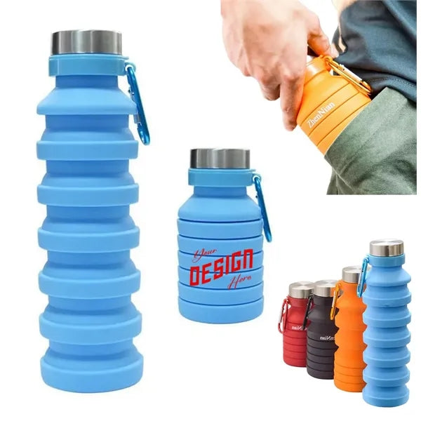 Reuseable Silicone Foldable Water Bottle