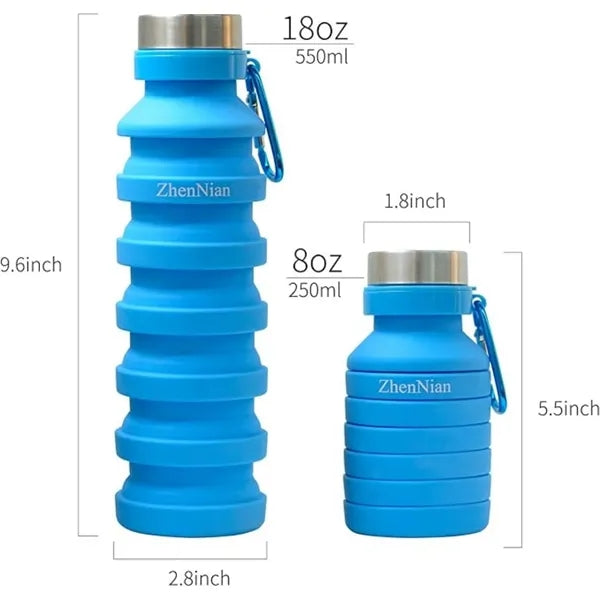 Reuseable Silicone Foldable Water Bottle