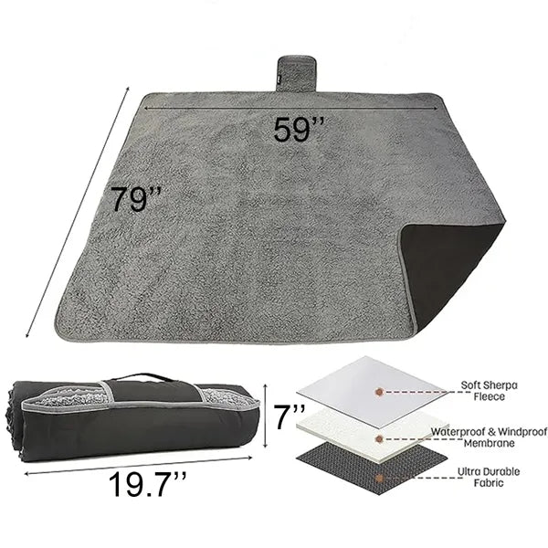 Portable Camping Blanket with Waterproof Backing