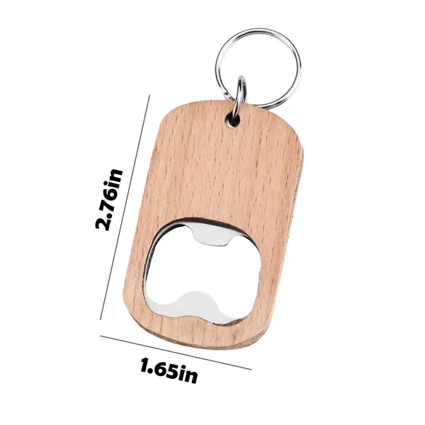 Wood Bottle Opener Keychain