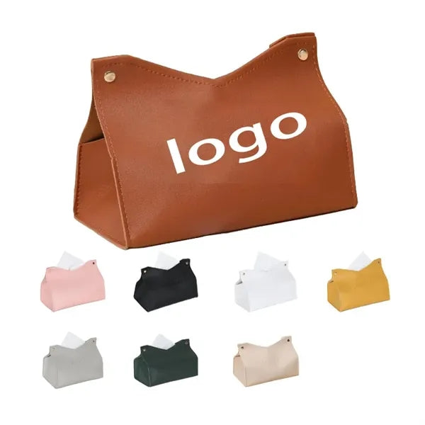 Minimalist Leather Tissue Box Holder