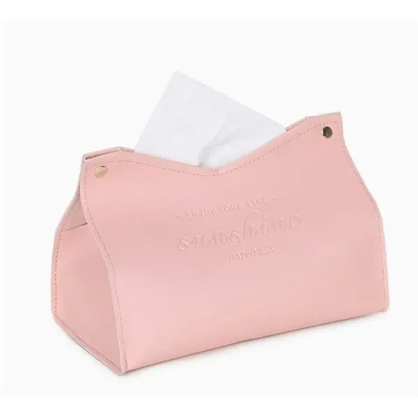 Minimalist Leather Tissue Box Holder