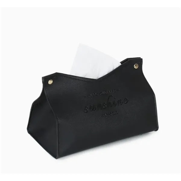 Minimalist Leather Tissue Box Holder