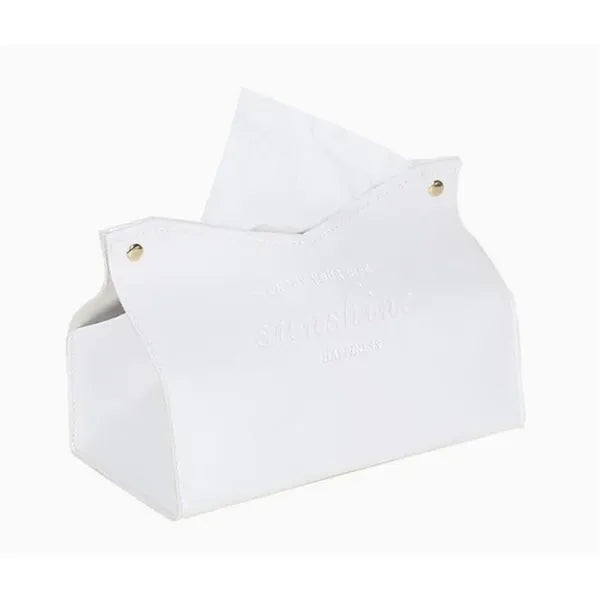 Minimalist Leather Tissue Box Holder