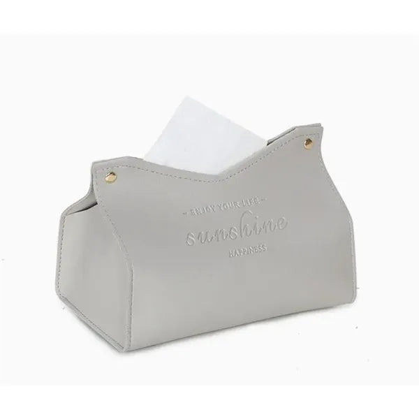 Minimalist Leather Tissue Box Holder