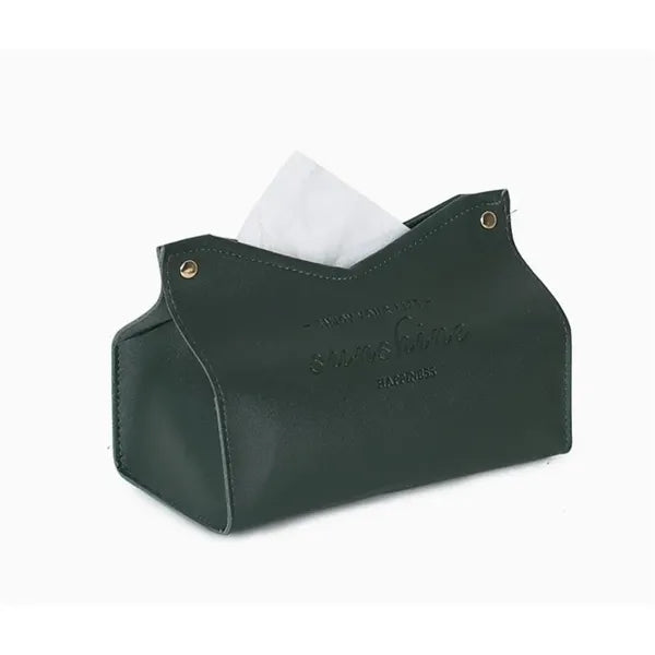 Minimalist Leather Tissue Box Holder