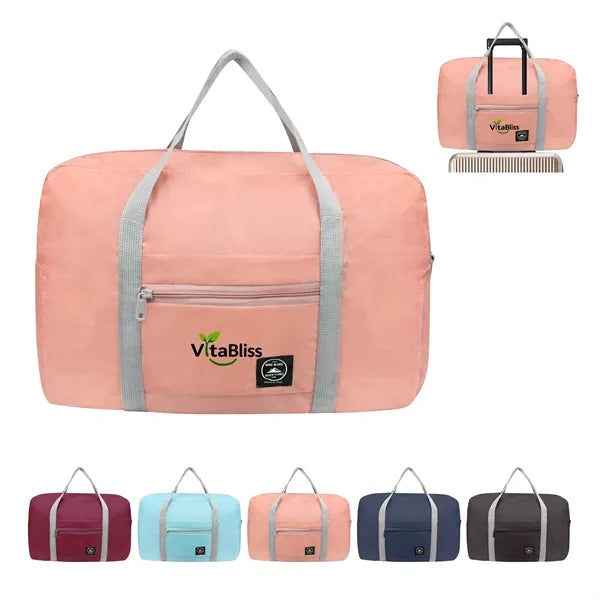 Foldable Polyester Travel Duffle Bag W/ Luggage Sleeve