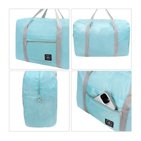 Foldable Polyester Travel Duffle Bag W/ Luggage Sleeve