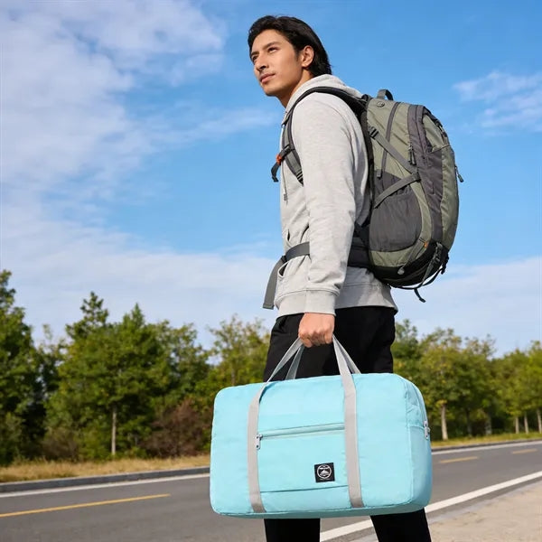 Foldable Polyester Travel Duffle Bag W/ Luggage Sleeve