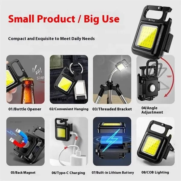 Emergency Rechargeable Keychain Light