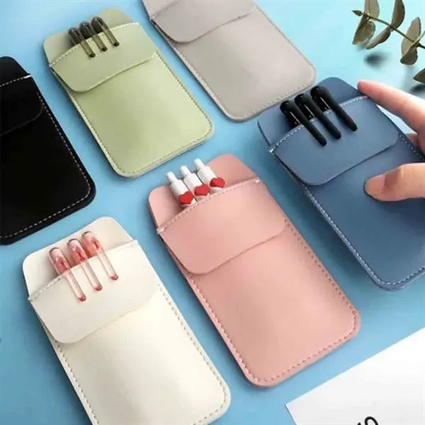 PU leather pen case for inserting pens