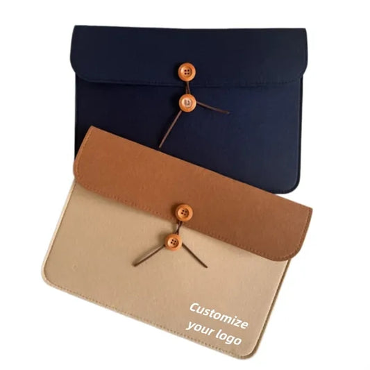 Felt A4 Document Folder, Button Closure