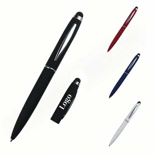 Retractable Dual-Function Metal Ballpoint Pen