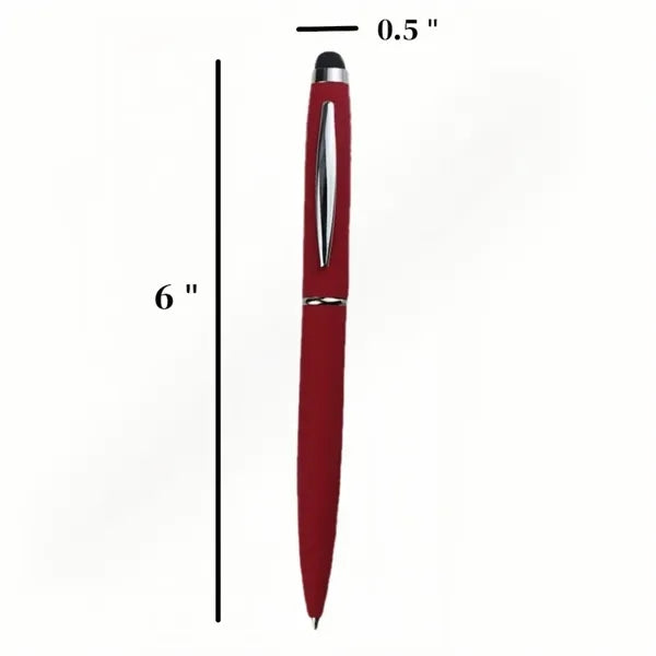 Retractable Dual-Function Metal Ballpoint Pen