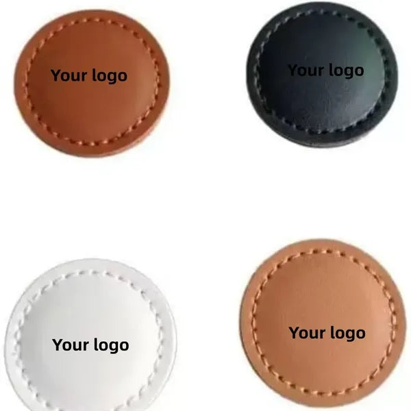 Leather golf ball logo