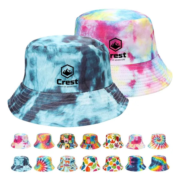 Full Color Travel Bucket Hat Reversible Sun