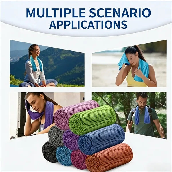 Microfiber Mesh Cooling Towel In Ventilated EVA Case
