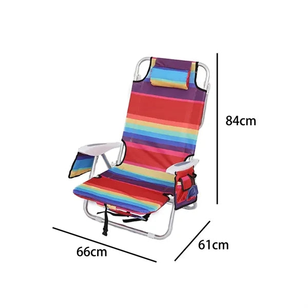 Folding Outdoor Camping Chair With Side Storage Pocket