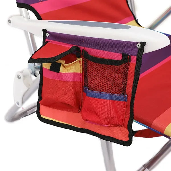 Folding Outdoor Camping Chair With Side Storage Pocket