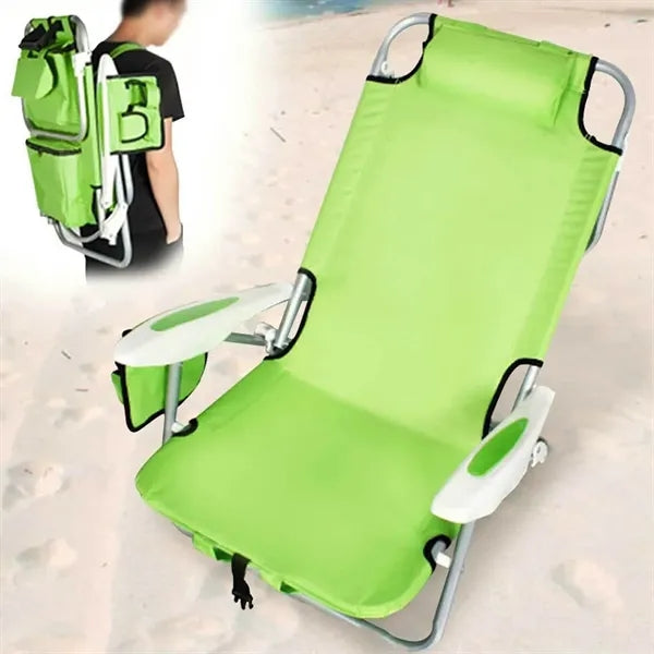 Folding Outdoor Camping Chair With Side Storage Pocket