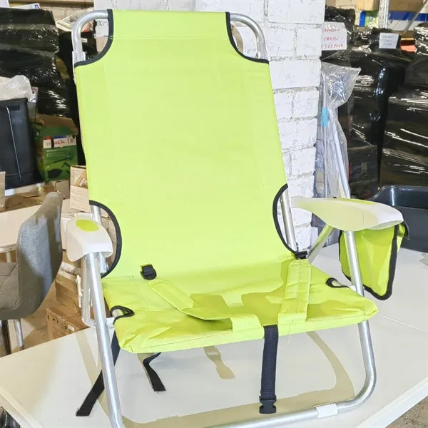 Folding Outdoor Camping Chair With Side Storage Pocket