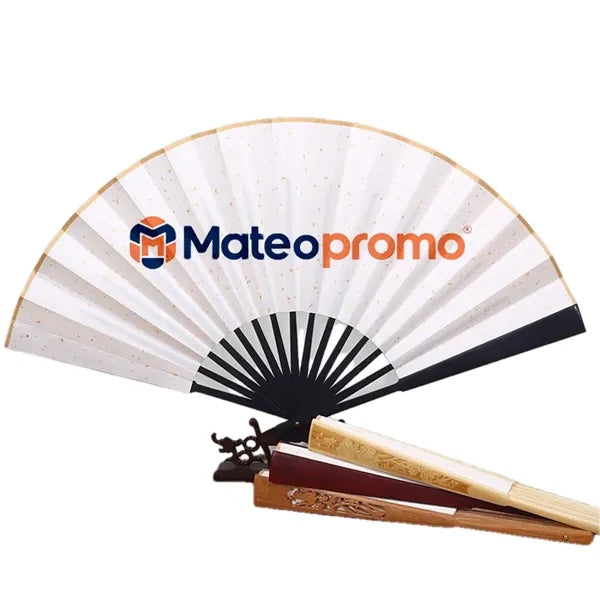 Double-Sided Printed Paper Folding Fan with Logo