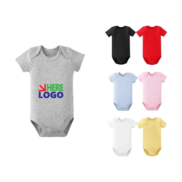 Short Sleeve Babysuit Cotton Unisex For Newborn