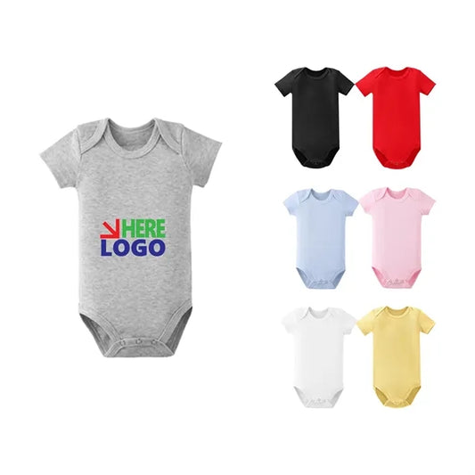 Short Sleeve Babysuit Cotton Unisex For Newborn