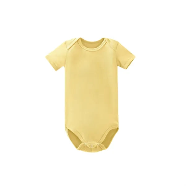 Short Sleeve Babysuit Cotton Unisex For Newborn