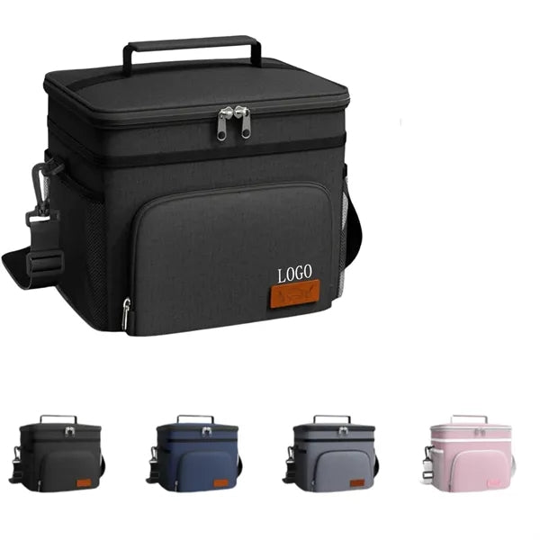 Large Double Layer Insulated Lunch Bag Leakproof Cooler Tote