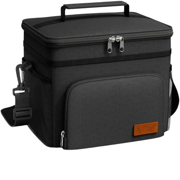 Large Double Layer Insulated Lunch Bag Leakproof Cooler Tote
