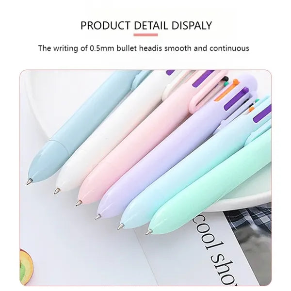 Logo Macaron 6-Color Retractable Ballpoint Pen