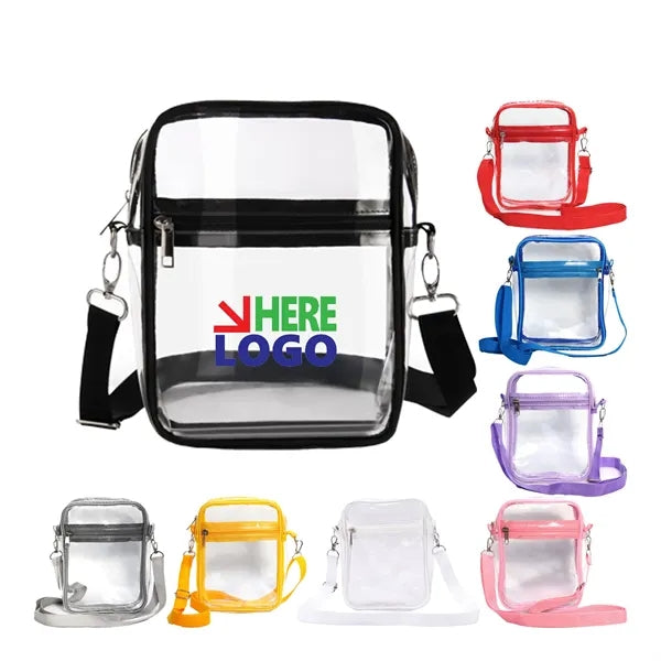 Clear PVC Crossbody Shoulder Bag