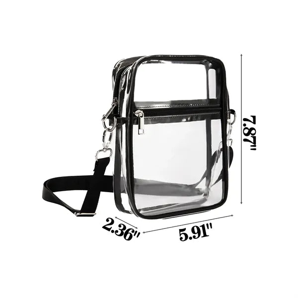 Clear PVC Crossbody Shoulder Bag