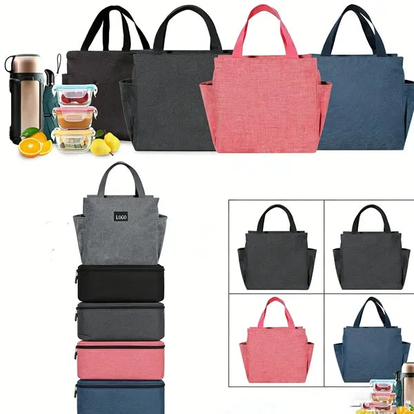 High Capacity Insulated Lunch Cooler Tote Bag for Meals