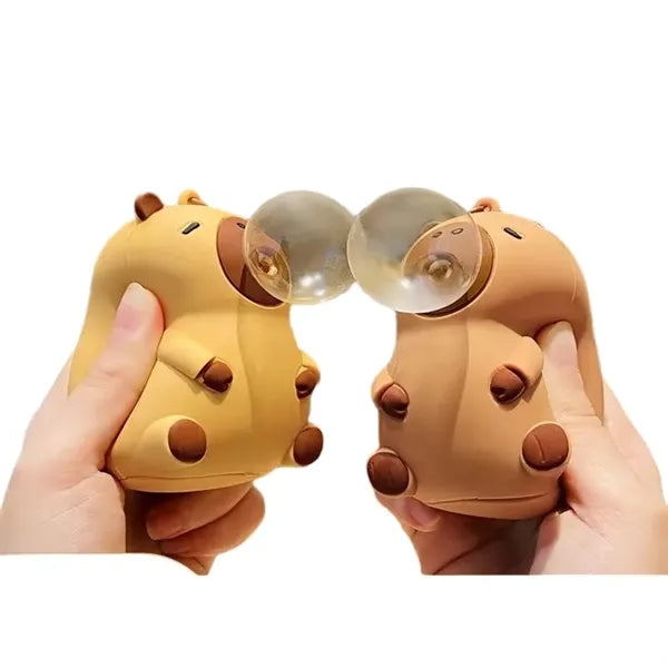 Capybara Stress Relief Squeeze Toy Keychain