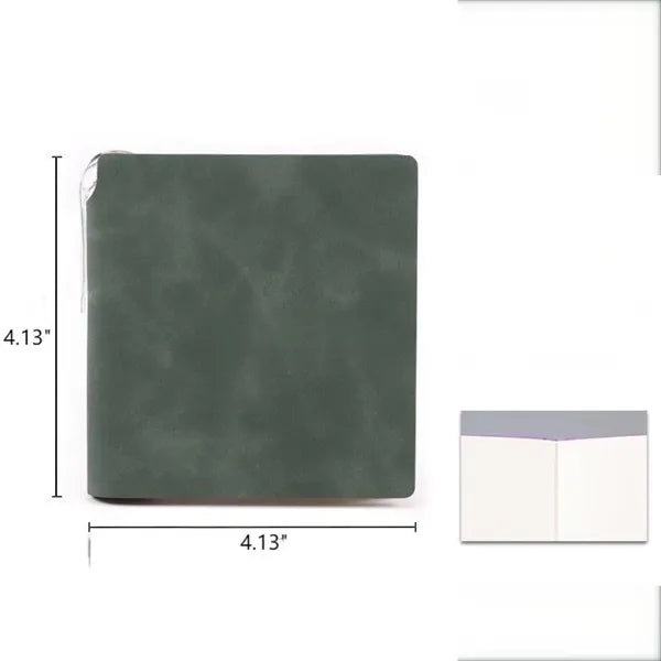 Logo A6 Square Pocket Notebook with Pen Clip, 200 Pag