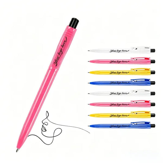 Logo Printable Plastic Click-Action Ballpoint Pen, Re