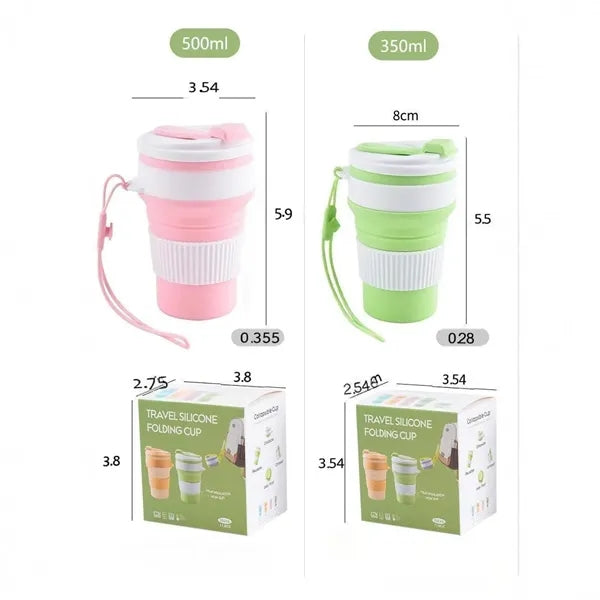 Logo Collapsible Silicone Portable Travel Cup